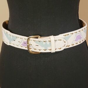 LINDA LUNDSTRÖM Leather Belt, Size Medium